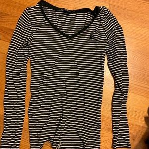 Ralph Lauren thin striped v neck T